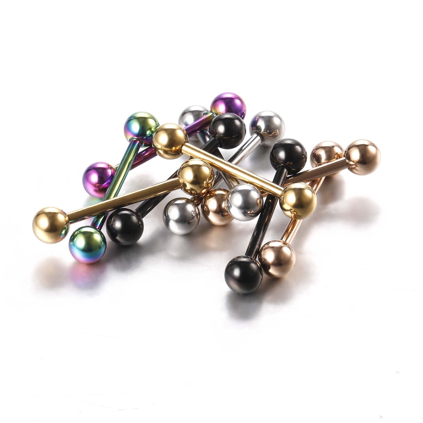 Stainless Steel Plated Tongue and Nipple Ring Jewelry