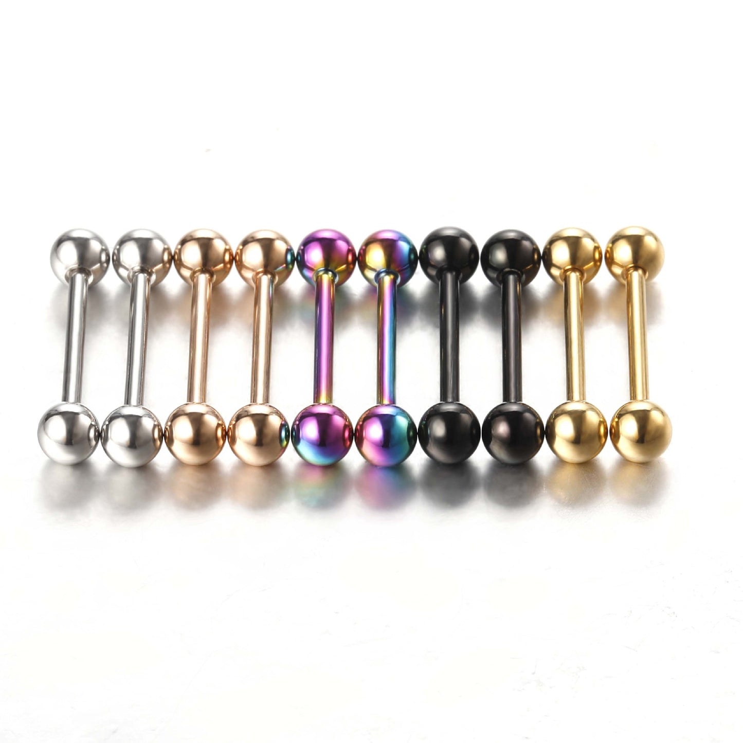 Stainless Steel Plated Tongue and Nipple Ring Jewelry