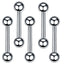 Stainless Steel Plated Tongue and Nipple Ring Jewelry