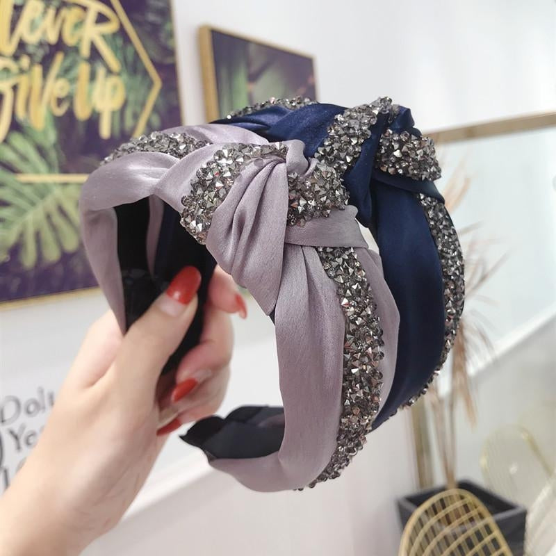 Fashion Rhinestone Wide-Brimmed Headband for Adults