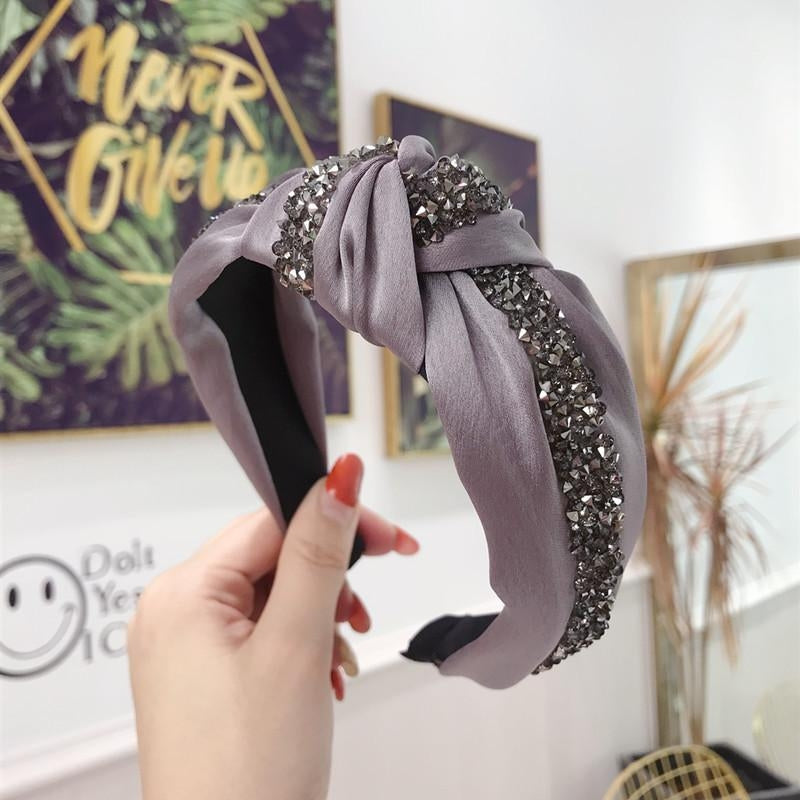 Fashion Rhinestone Wide-Brimmed Headband for Adults