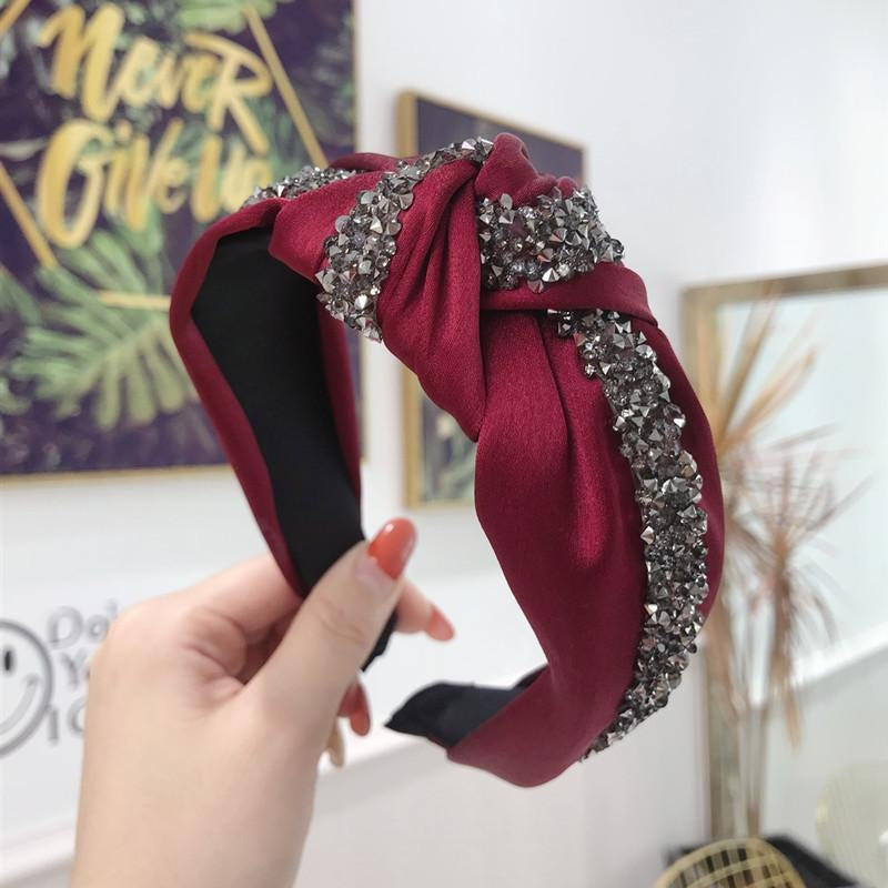 Fashion Rhinestone Wide-Brimmed Headband for Adults