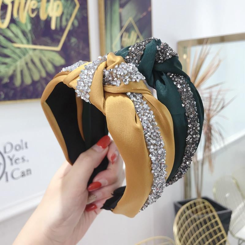 Fashion Rhinestone Wide-Brimmed Headband for Adults