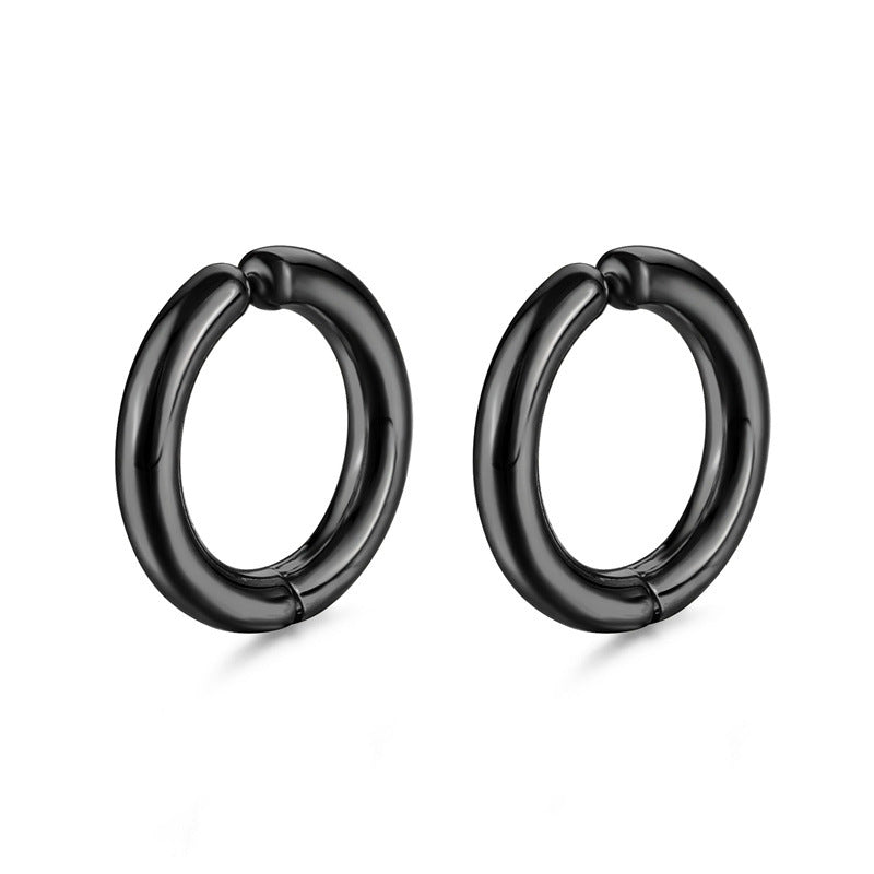 Fashion Titanium Steel Polished Punk Style Ear Clips - 1 Pair