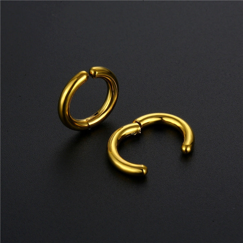 Fashion Titanium Steel Polished Punk Style Ear Clips - 1 Pair