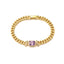 Fashion Exquisite Square Zircon Copper Cuban Chain Bracelet for Women