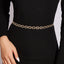 Fashion Rhinestone Inlay Metal Chain Belt for Women