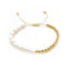 Fashion Star Eye Pearl & Gold-Plated Beaded Pentagram Bracelet Set for Women