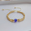 Fashion Star Eye Pearl & Gold-Plated Beaded Pentagram Bracelet Set for Women