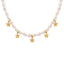 Fashion Baroque Freshwater Pearl Star Pendant Titanium Steel Necklace and Earring Set, 18k Gold Plated