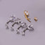 Fashion Star 316L Stainless Steel Zircon Gemstone Navel Ring