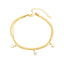 Fashion Star Titanium Steel Double Layer Anklet with Shell and Star Charm, 18k Gold Plated