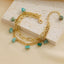 Layered Turquoise Pendant Stone Alloy Women's Bracelet