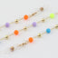 Fashion Multi-purpose Gold Jelly Color Round Beads Glasses Chain