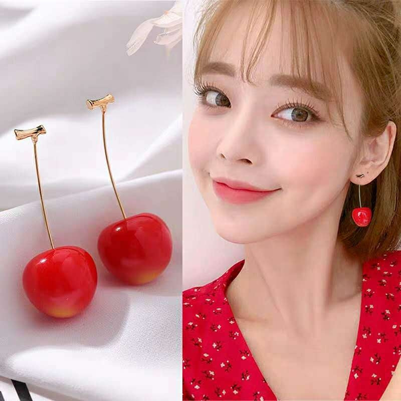 Cherry Fruit Resin Alloy Women's Earrings