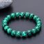 Fashion Swirl Pattern Malachite Natural Stone Beaded Bracelet