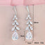 Elegant Tassel Teardrop Zircon Leaf Bridal Copper Earrings