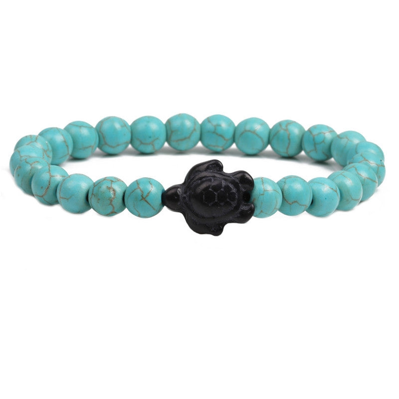 Tortoise Turquoise Volcanic Stone Bracelet Set