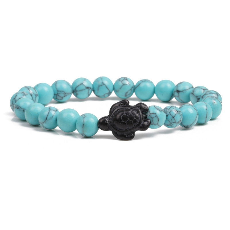 Tortoise Turquoise Volcanic Stone Bracelet Set