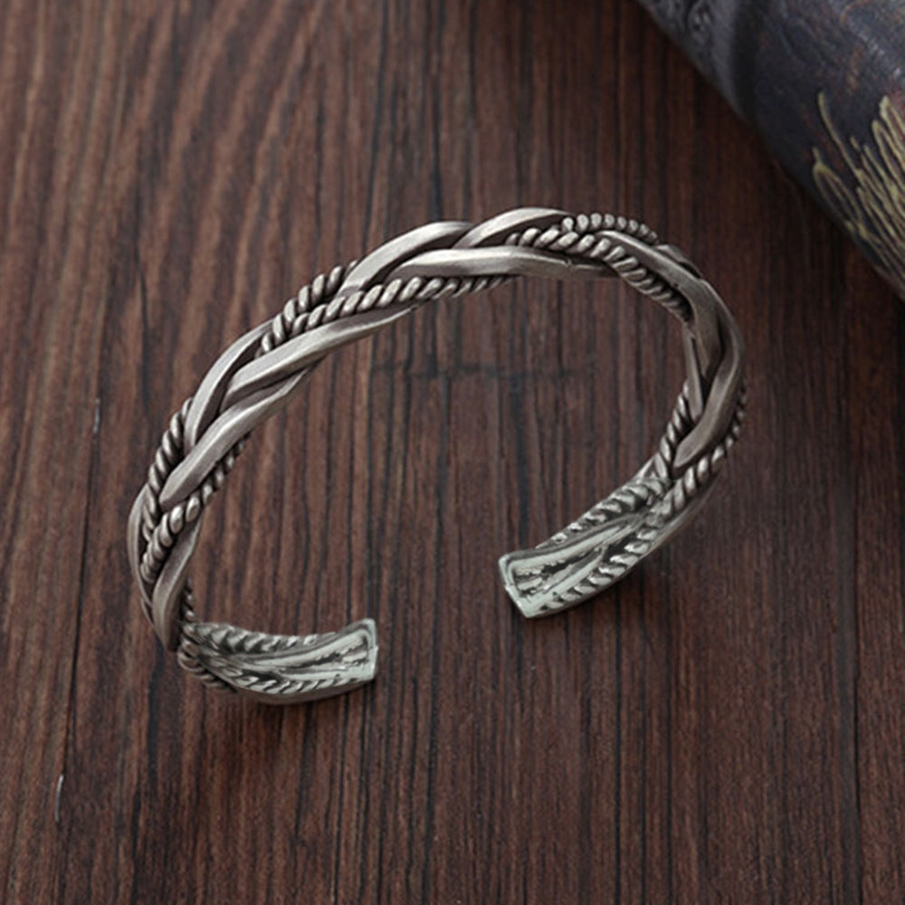 Fashion Twist Geometric Open Cuff Bangle Bracelet