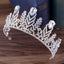 Elegant Zircon Inlay Baroque Bridal Crown for Weddings