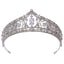 Elegant Zircon Inlay Crown Bridal Headpiece