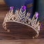 Elegant Zircon Inlay Baroque Bridal Crown for Weddings