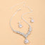 Elegant Zirconia Necklace and Earring Set for Bridal and Evening Wear