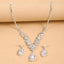 Elegant Zirconia Necklace and Earring Set for Bridal and Evening Wear