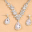 Elegant Zirconia Necklace and Earring Set for Bridal and Evening Wear