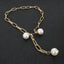 Elegant Water Droplet Imitation Pearl Pendant Necklace for Women