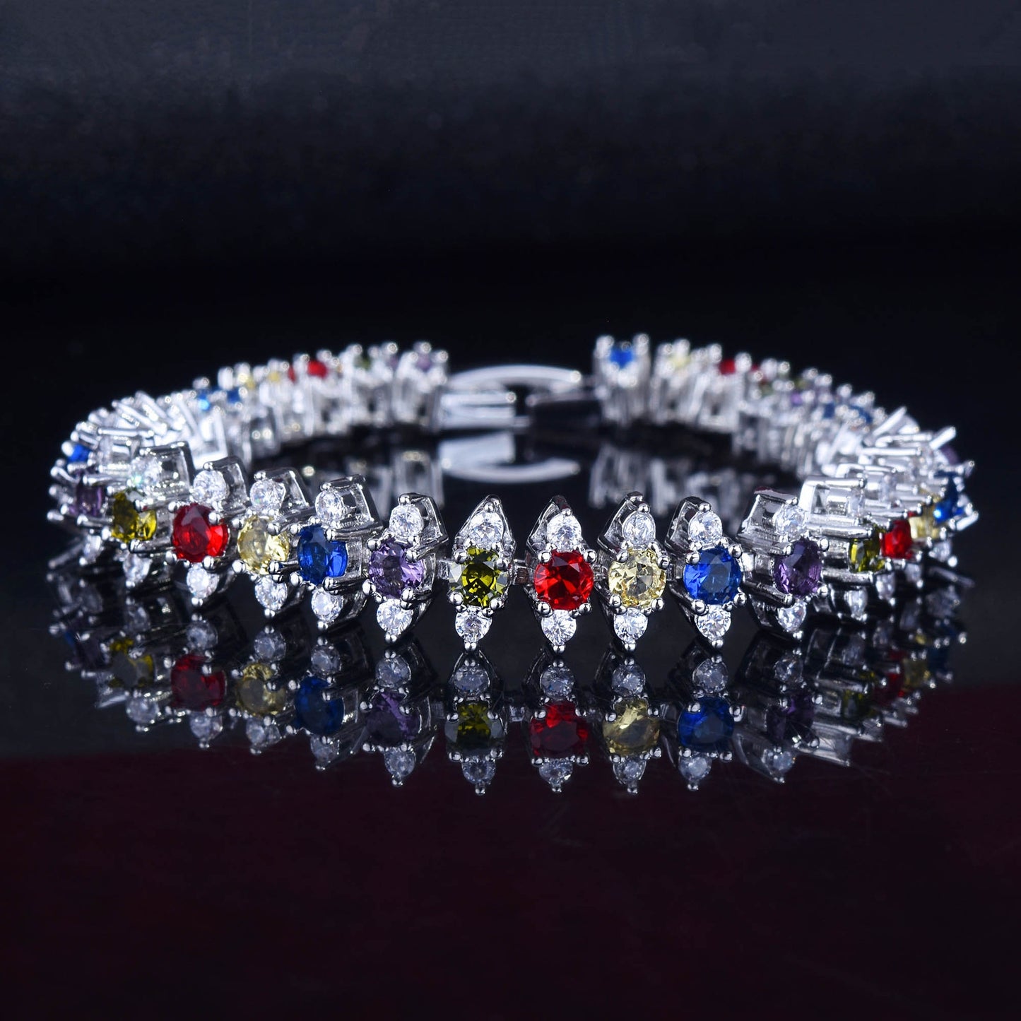 Fashion Women Colorful Zircon Crystal Bracelet