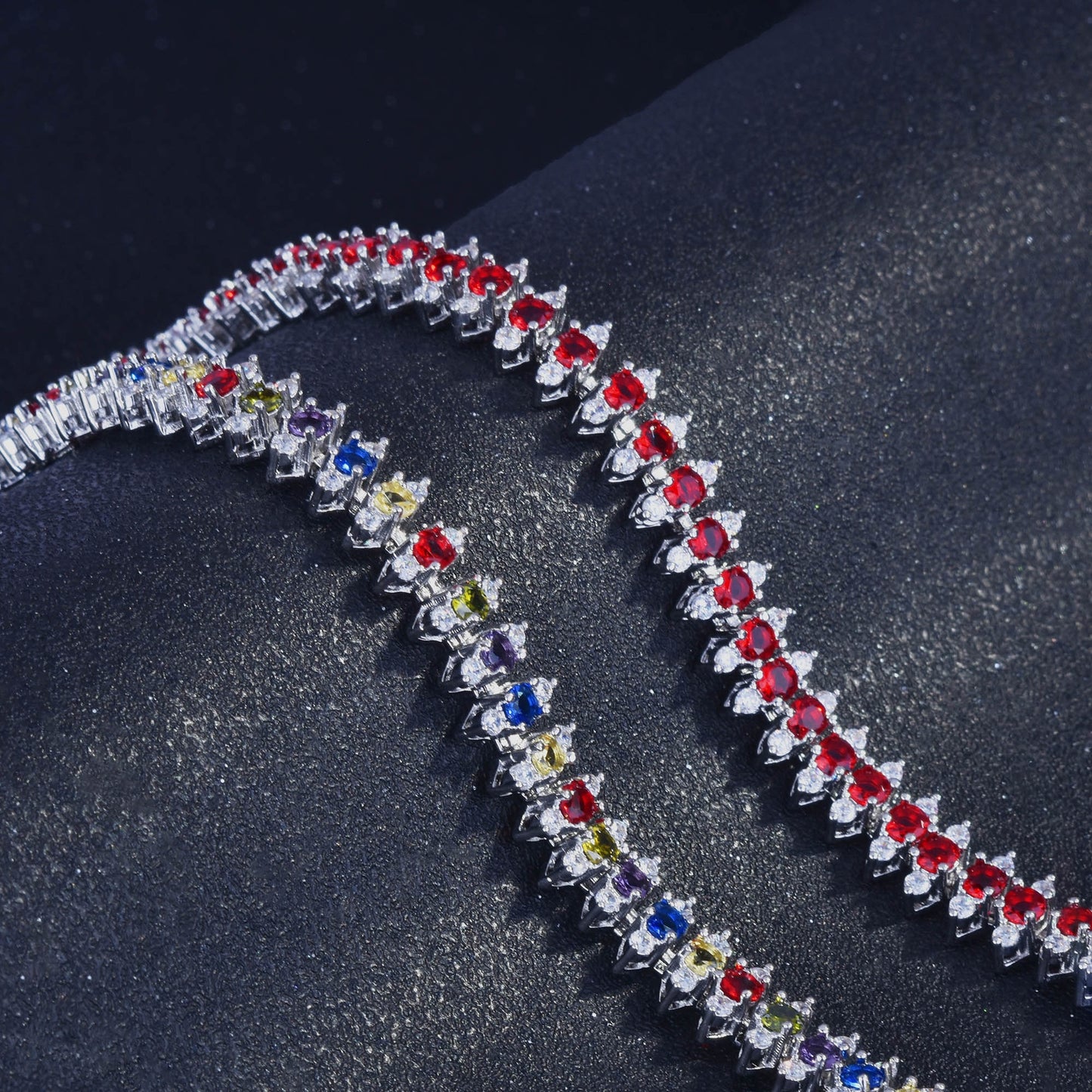 Fashion Women Colorful Zircon Crystal Bracelet