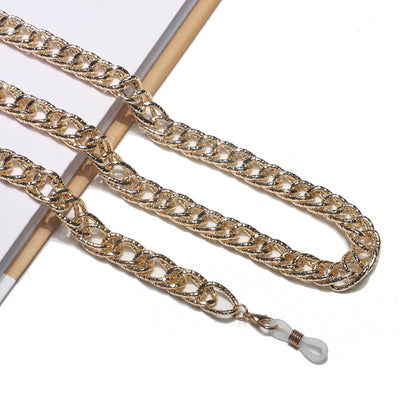 Fashionable Simple Gold Aluminum Chain Glasses Strap Metal Eyewear Chain