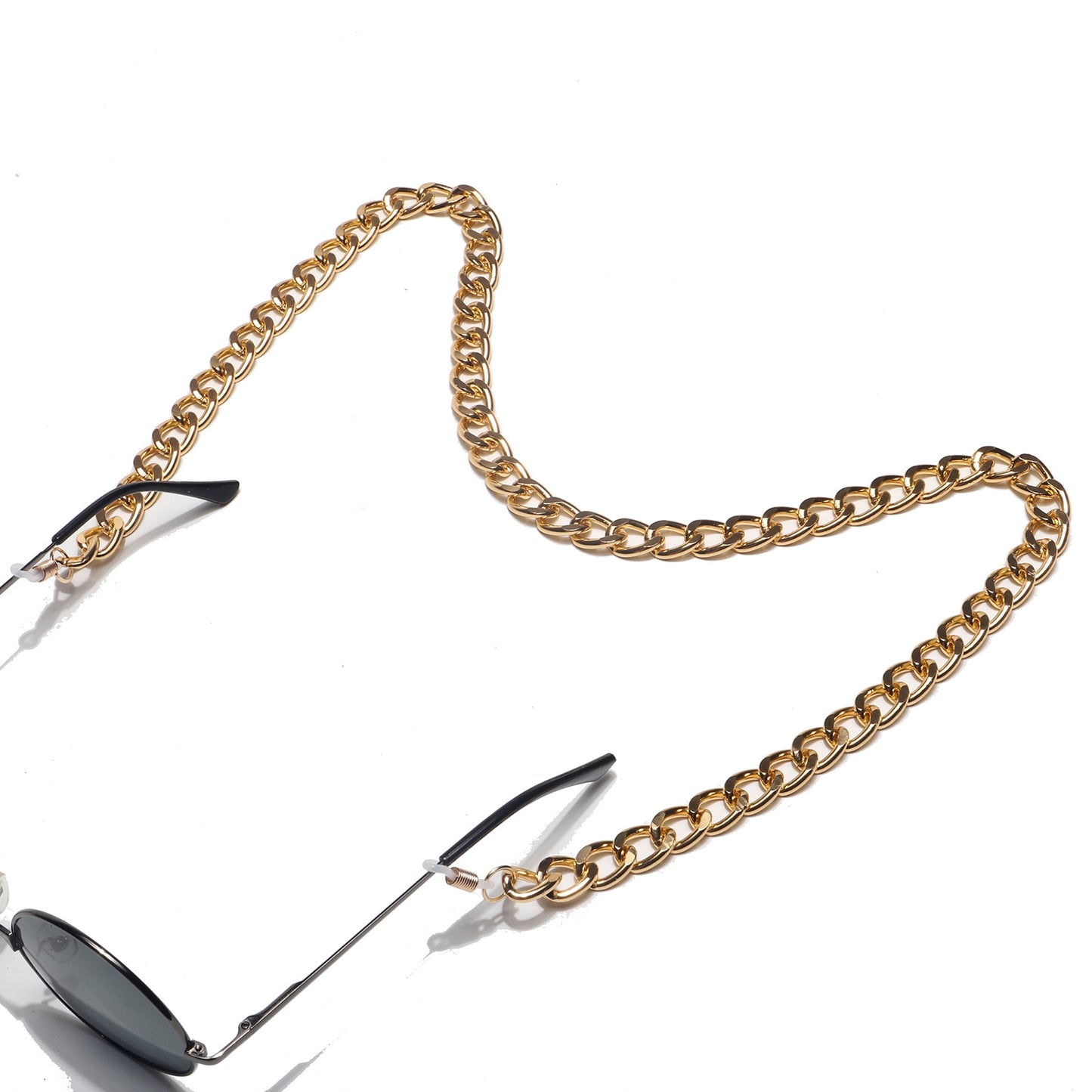 Fashionable Simple Gold Aluminum Chain Glasses Strap Metal Eyewear Chain