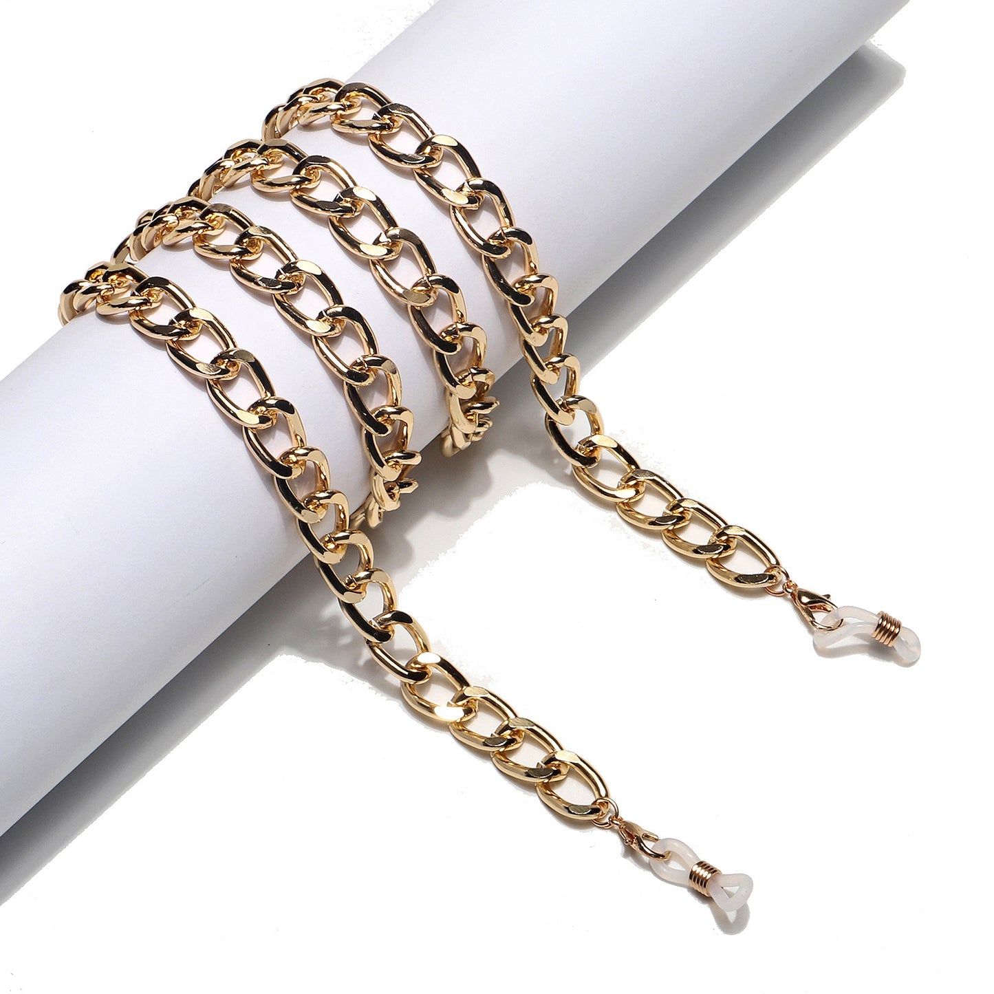 Fashionable Simple Gold Aluminum Chain Glasses Strap Metal Eyewear Chain