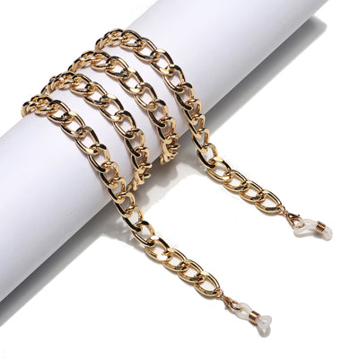 Fashionable Simple Gold Aluminum Chain Glasses Strap Metal Eyewear Chain