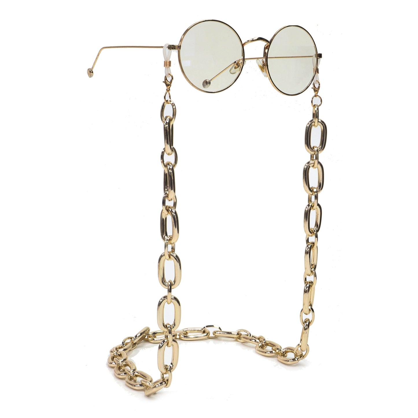 Fashionable Simple Gold Aluminum Chain Glasses Strap Metal Eyewear Retainer