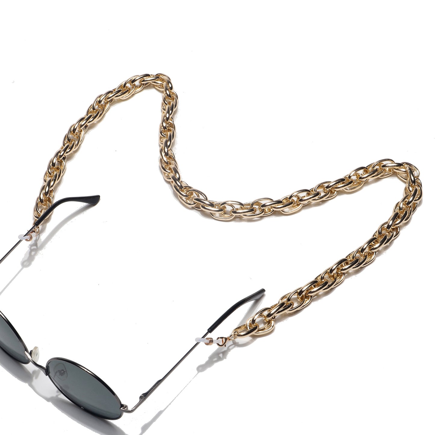 Fashionable Simple Gold Aluminum Chain Glasses Strap Metal Eyewear Chain