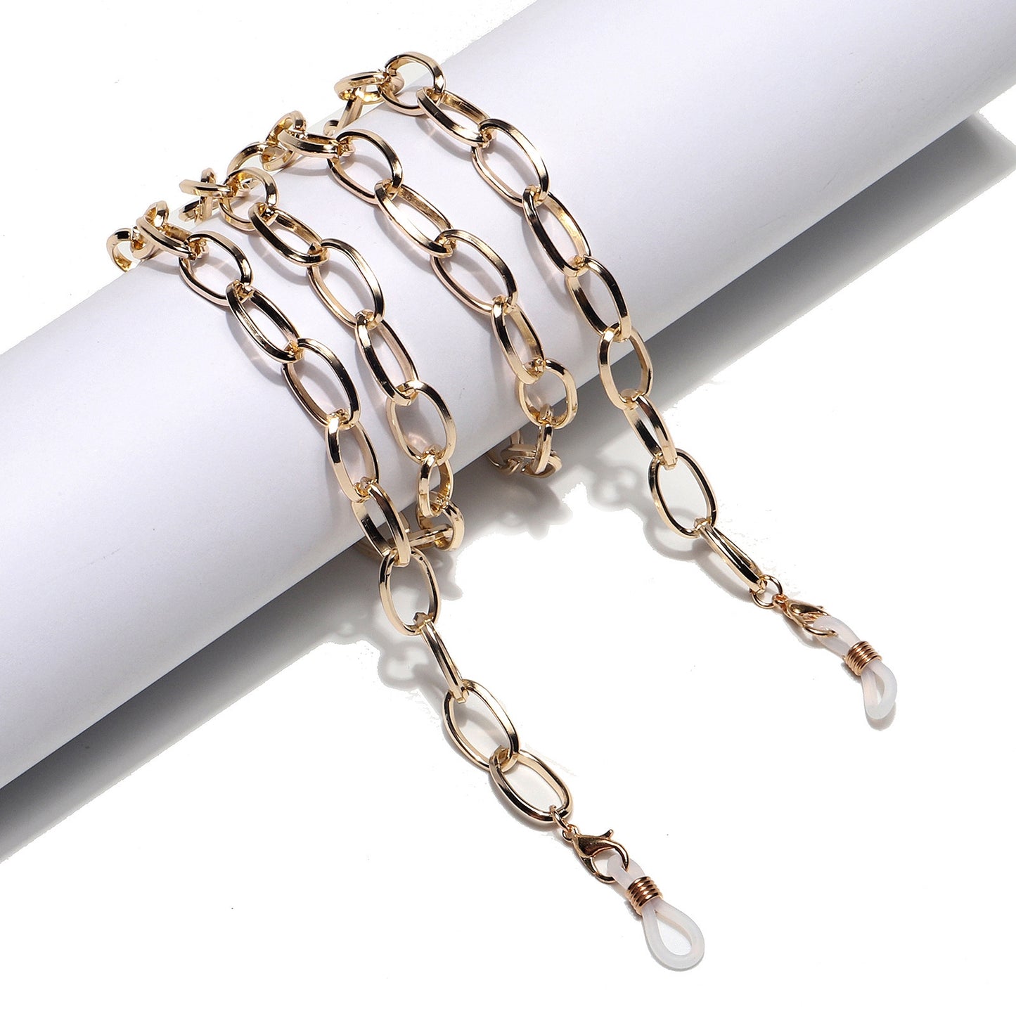 Fashionable Simple Gold Aluminum Chain Glasses Strap Metal Eyewear Chain