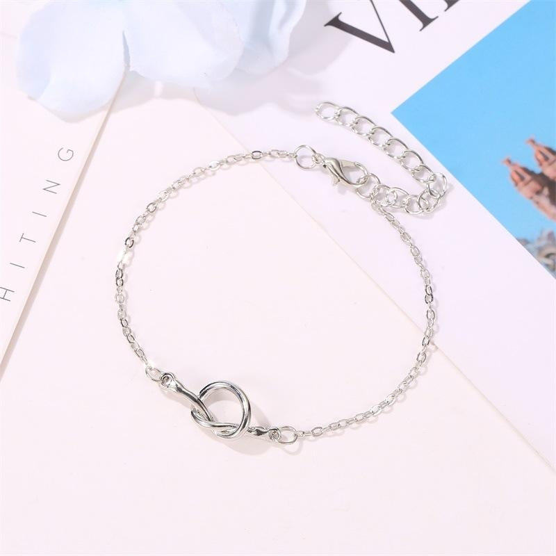 Geometric Metal Knotted Ladies Anklet Fashion Couple Jewelry