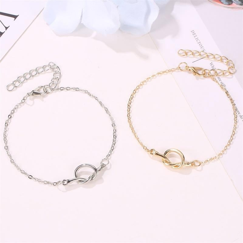 Geometric Metal Knotted Ladies Anklet Fashion Couple Jewelry