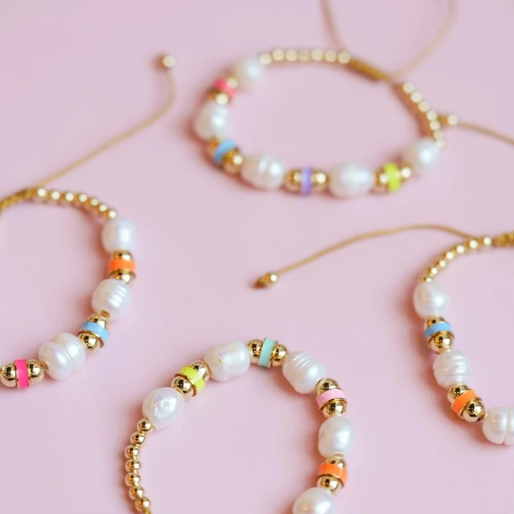 Freshwater Pearl Colorful Beaded Bohemian Bracelet