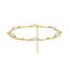 14K Gold Plated Sterling Silver Freshwater Pearl Adjustable Geometric Bracelet