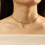 Freshwater Pearl Geometric Beaded Necklace with 18K Gold Plated Copper