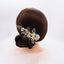 Frosted Crystal Pearl Edge Vintage Golden Flower Hair Clip for Brides