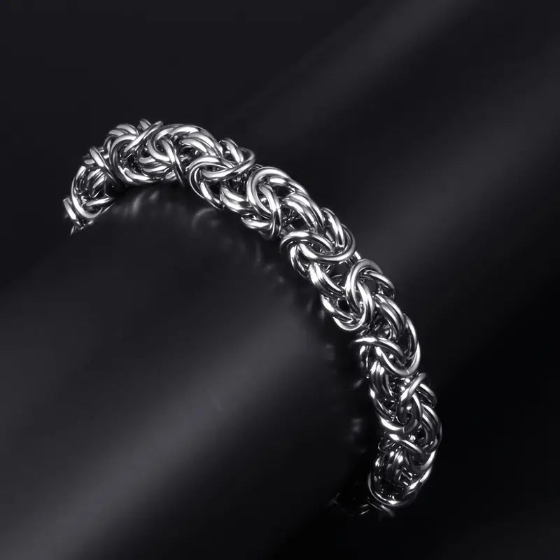 Geometric Stainless Steel Braided Men's Bracelet