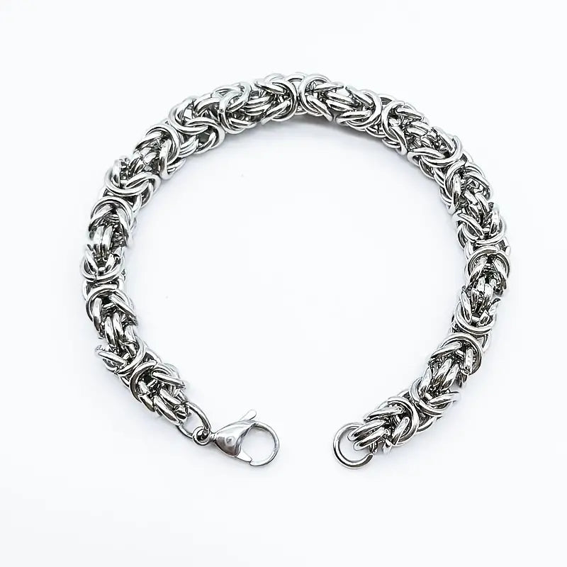 Geometric Stainless Steel Braided Men's Bracelet