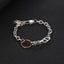 Geometric Stainless Steel Color Block Hip Hop Bracelet