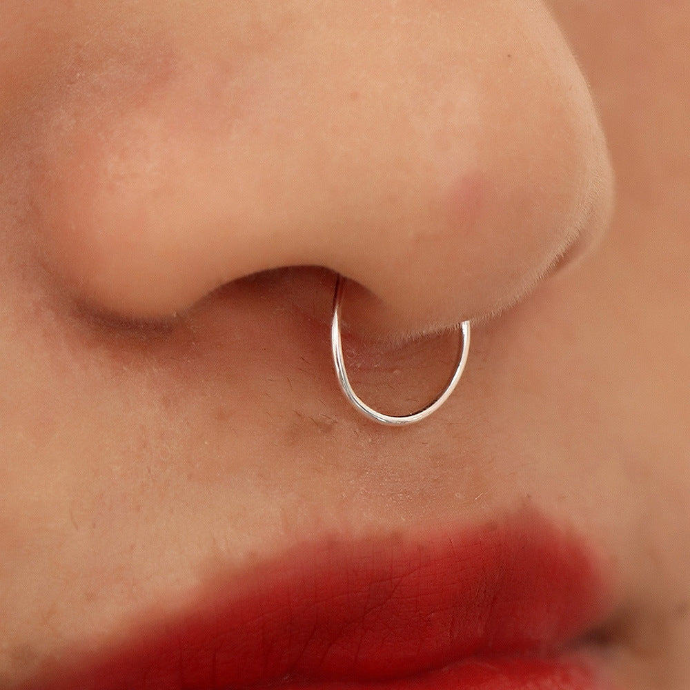 Geometric Punk Stainless Steel U-Shape Nose Ring